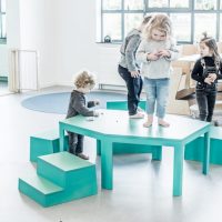 Atelier Tafel + 8 Stoelen