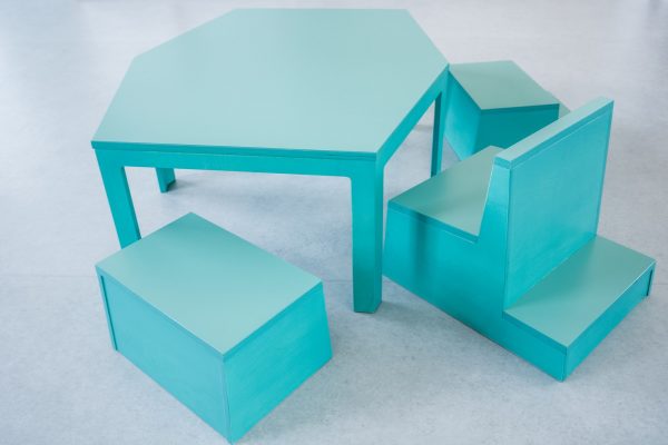 Atelier Tafel + 8 Stoelen - Afbeelding 3